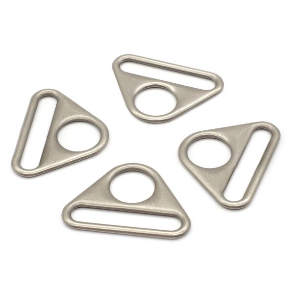 Рамка треугольная литая металл 38 мм, 20 шт, матовый никель, ZH-65