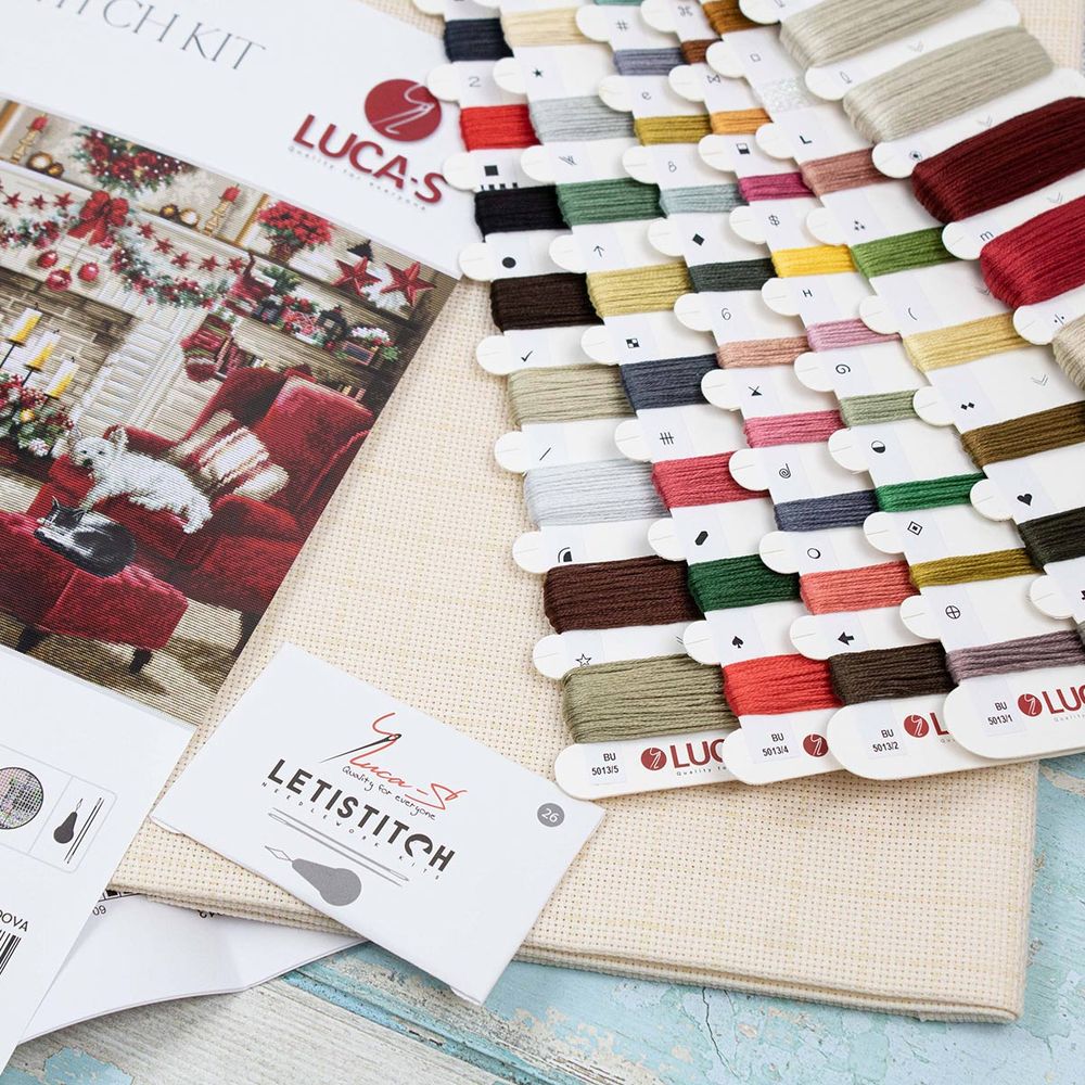 Набор для вышивания нитками Luca-S BU5013, Домашние питомцы, 48х32см