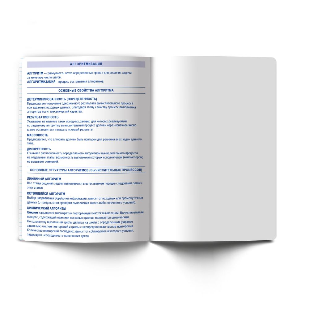 Тетрадь со справ.материал. Архивариус пластик.обл. 320мкм с тис.золот.фольгой. A5 48 л. на скобе 65 г/м², белизна 100% 10 шт, клетка, 01879 Архивариус Информатика, Светоч Т290