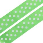 Лента атласная в горошек 45.0 мм / 3 метра, зеленый, Globus