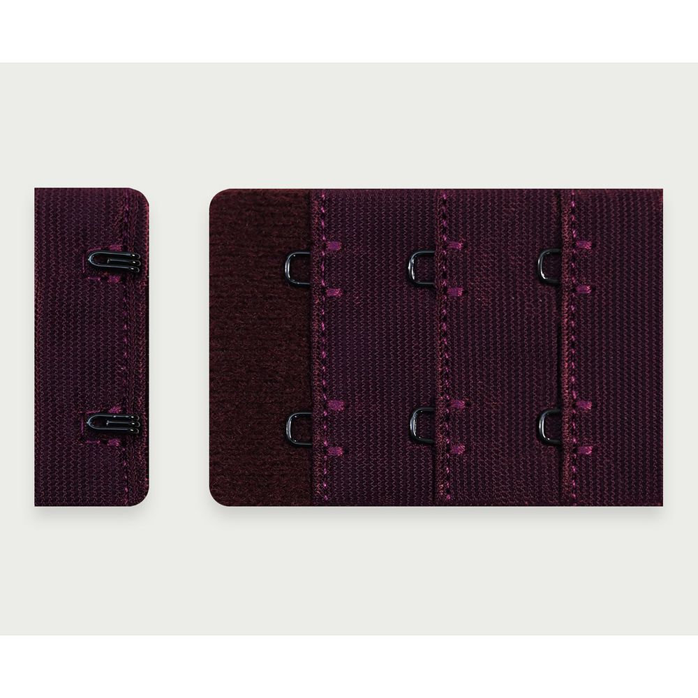 Застежки для бюстгальтера текстильные 2х3, 38 мм, 25 шт, 076 сливовое вино, Arta