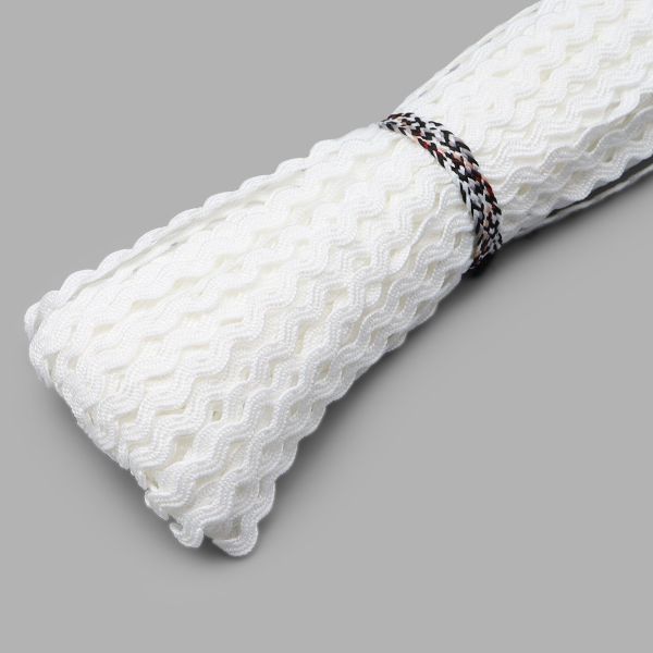 Тесьма вьюнчик, 3 мм, 30 метров (белый), 30 метров