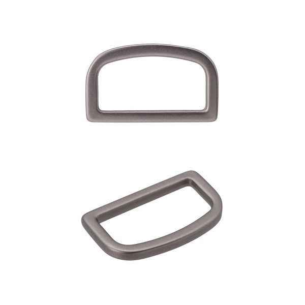 Полукольцо литое металл 15мм (18х11мм), черный никель (олово), MB2345, 6 шт