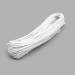 Резинка шляпная (шнур эластичный) ⌀3.0 мм / 30 метров, белый