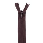 Молния потайная (скрытая) Т3 (3 мм) 1 зам., н/раз., 20 см, т.коричневый, 31208 / 20, 10 шт