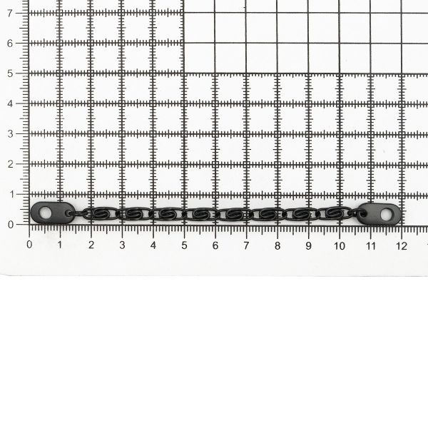 Вешалка-цепочка для одежды 110х5 мм, металл, черный матовый, 10 шт, ГДЖ1517