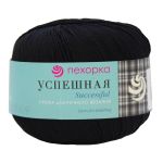 Пряжа Пехорка Успешная / уп.10 мот. по 50 г, 220 м, 02-Черный