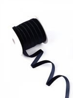 Лента бархатная (тесьма) 10.0 мм / 22.86±1 метров, арт.10VR54 нейлон цв.т.синий