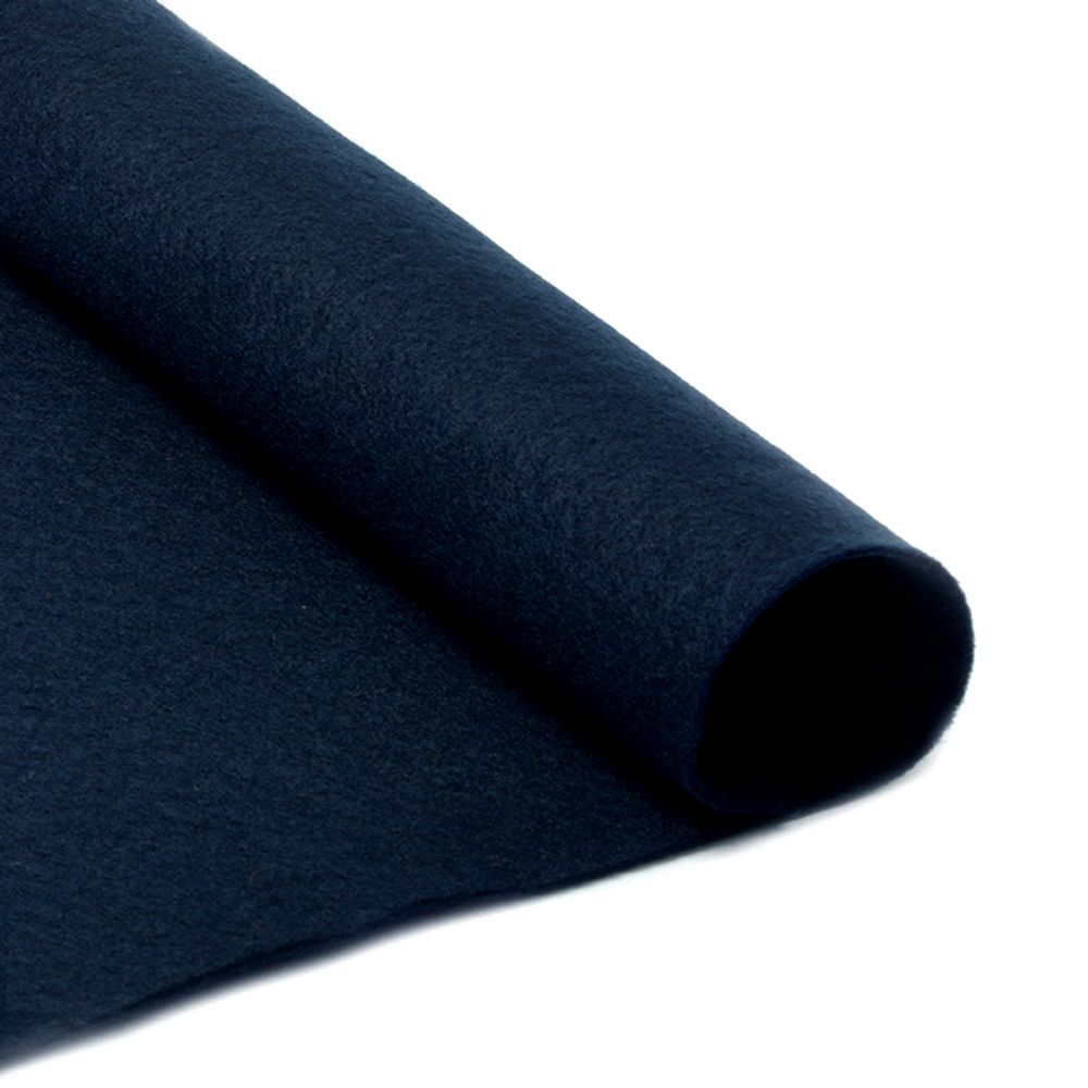 Фетр рулонный жесткий 1.0 мм, 100 см, рул. 1 метр, цв. 655 иссиня черный