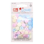 Кнопки Color Snaps, PrymLove, розовый/голубой/жемчужный цв, 12мм, 30 шт, Prym