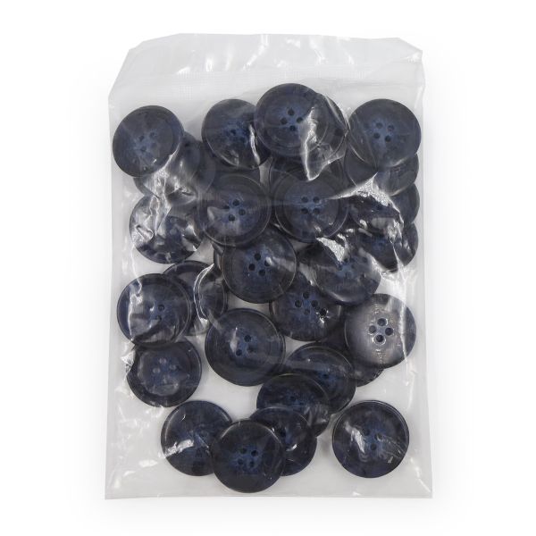 Пуговицы 4 прокола 44L (col.E (т. синий)), 36 шт