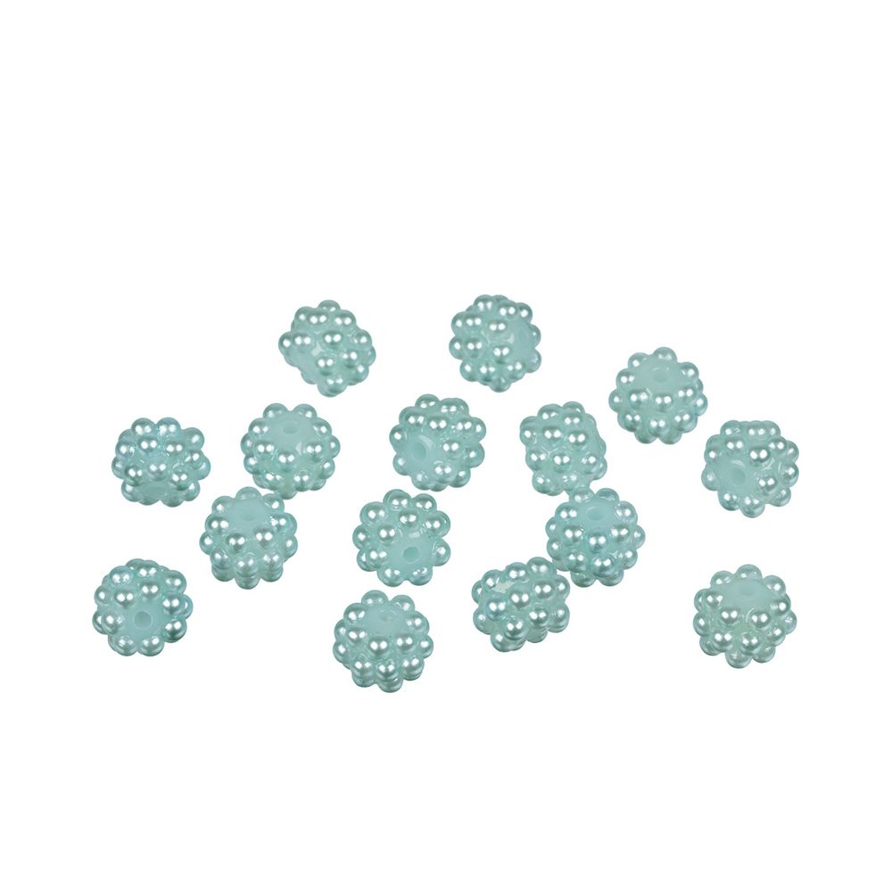 Бусины пластик ⌀10 мм, 15 шт, /РП/, №12 св.голубой, Zlatka BWS-10