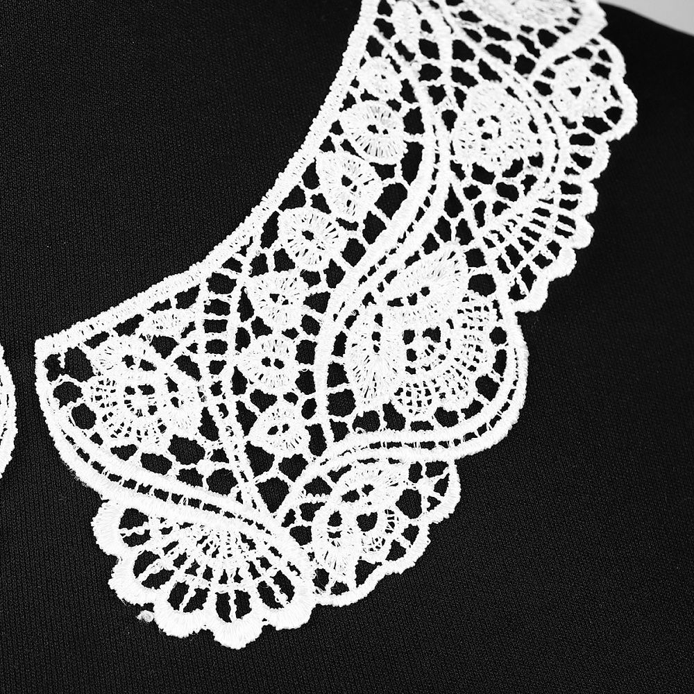 Пришивной кружевной воротник 22.5х20 см, цв.белый, 25 шт, диз.12GY0010, Kruzhevo