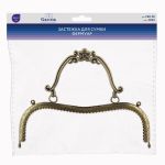 Застежка для сумки фермуар 20.5х7 см, 5 шт, 02 под состаренную бронзу, Gamma FER-05