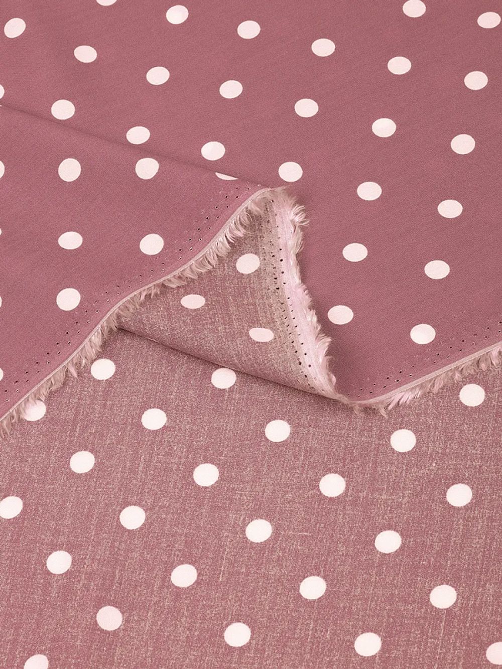 Штапель в горошек 90 г/м², 145 см / 2 метра, TBY.Vidt.08 цв.розовый