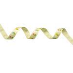 Лента репсовая (в рубчик) Тюльпаны, 15 мм, 22,5м (зеленый)