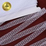 Кружево отделочное в стиле "трикотаж" 15 мм диз. 279, цв.01 белый, уп. 27,4 м