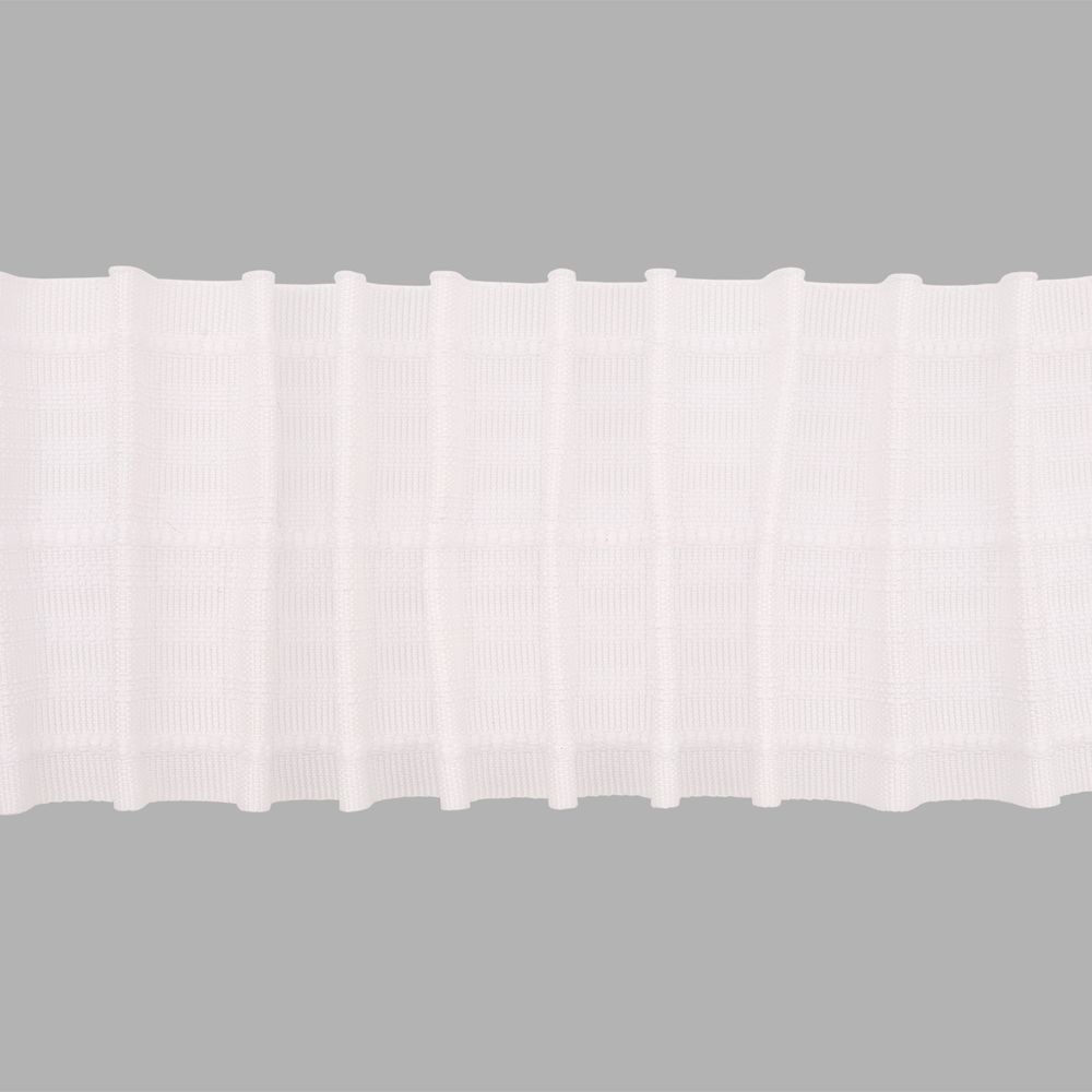 Лента (тесьма) шторная: сборка параллельная (1:2.5) 65 мм / 50 метров, равномерная