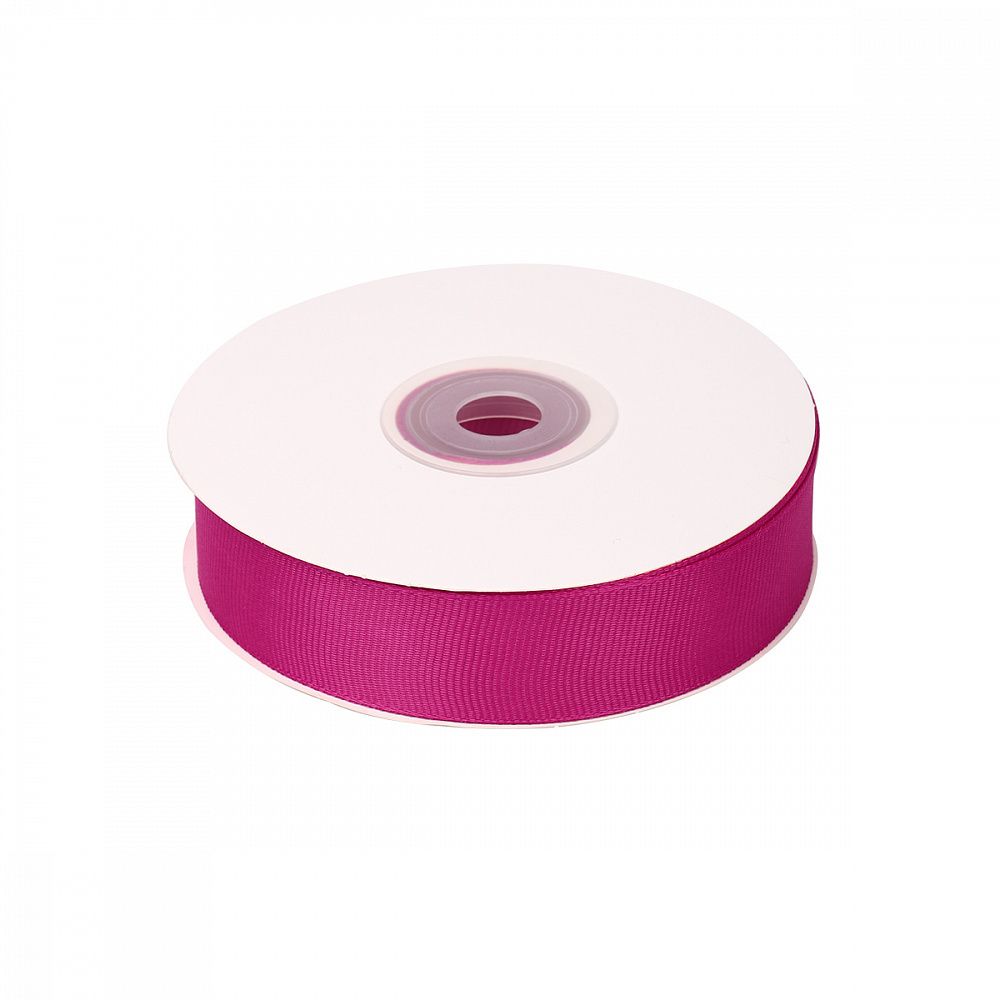 Лента репсовая (в рубчик) 25.0 мм / 22.8±1 метра, 187 фуксия, Magic4Hobby