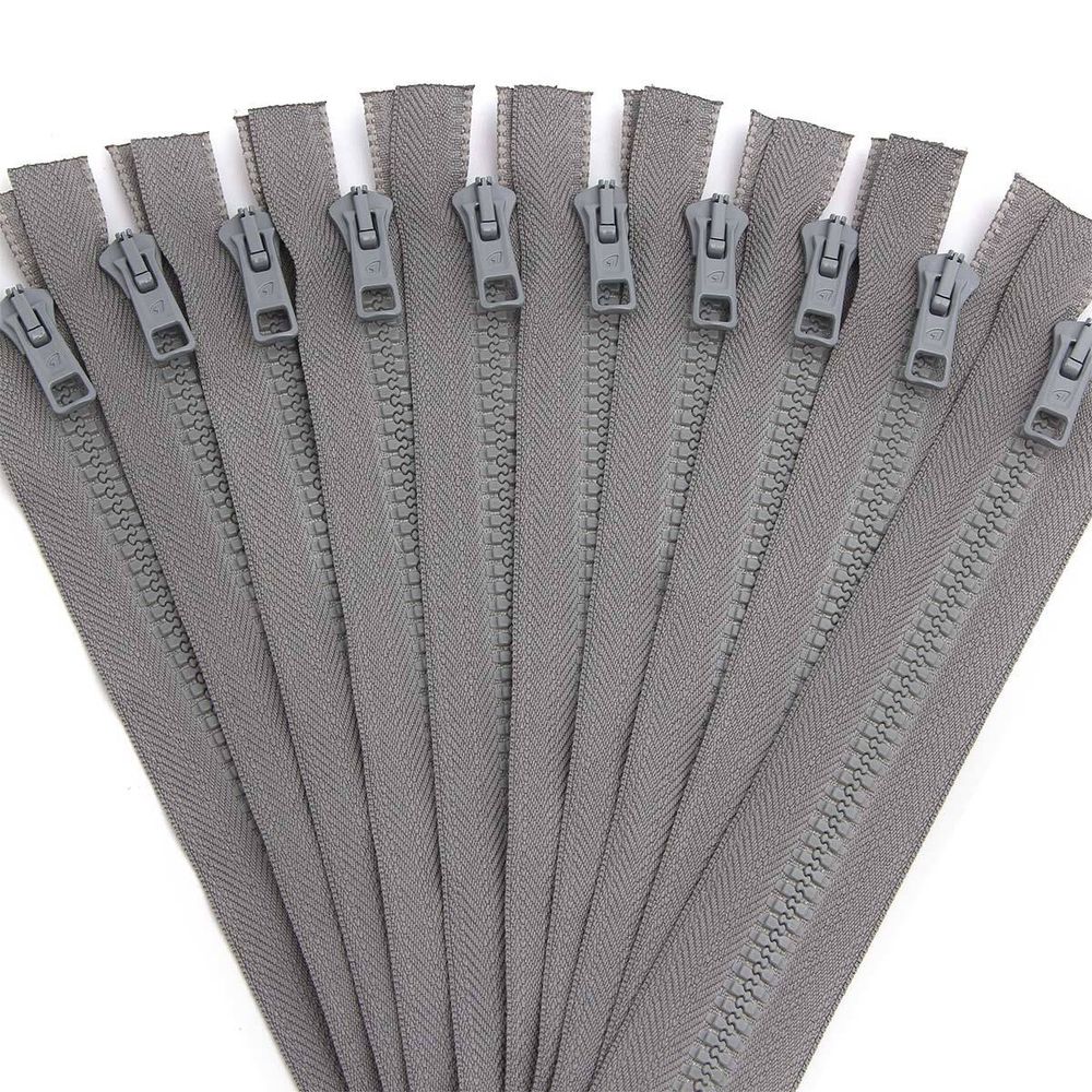 Молния трактор Arta Т6 (6 мм) 1 зам., н/раз., 18 см, цв. 074 серый, уп.10 шт