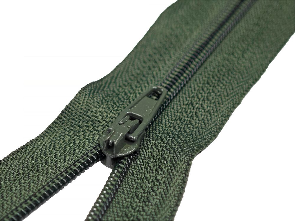 Молния спираль (витая) (цв.SBS) брючная Т3 (3 мм) 1 зам., н/раз., 20 см, автомат, S-879 хаки, 100 шт