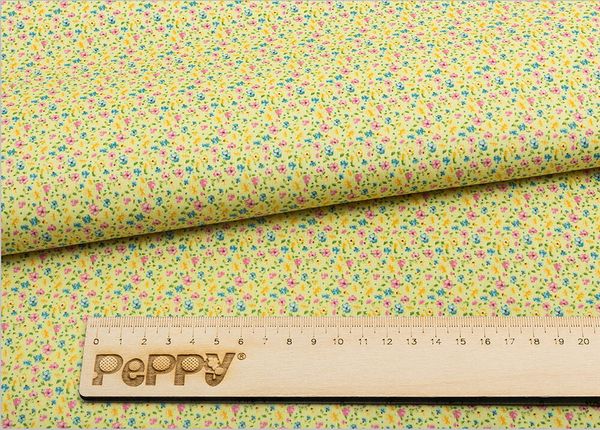 Ткань для пэчворка Peppy Нежная история, рулон 112 см / 5 метров, НИ-15 желтый, Peppy