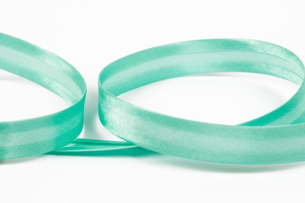 Косая бейка атласная 12 мм / 132±1 метра, 130 св.мор.волна, Gamma GK-12P