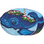 Набор для вышивания нитками Panna, Подушка Кит, 43х28,5 см