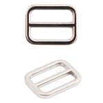 Рамка регулировочная металл литая 15 мм /19х15 мм, ⌀2 мм/, никель, 4 шт