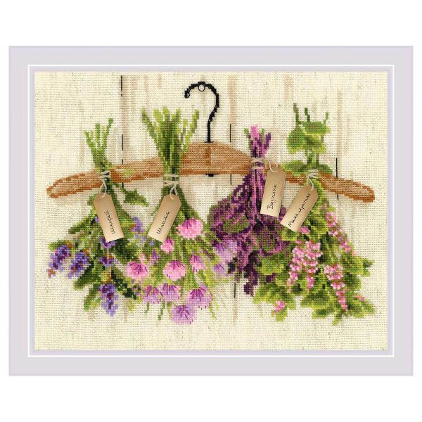 Набор для вышивания нитками Риолис, Пряные травы 30х24см