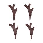 Оленьи рожки 3,2смх2,5см, пластик, уп/2пары, коричневый