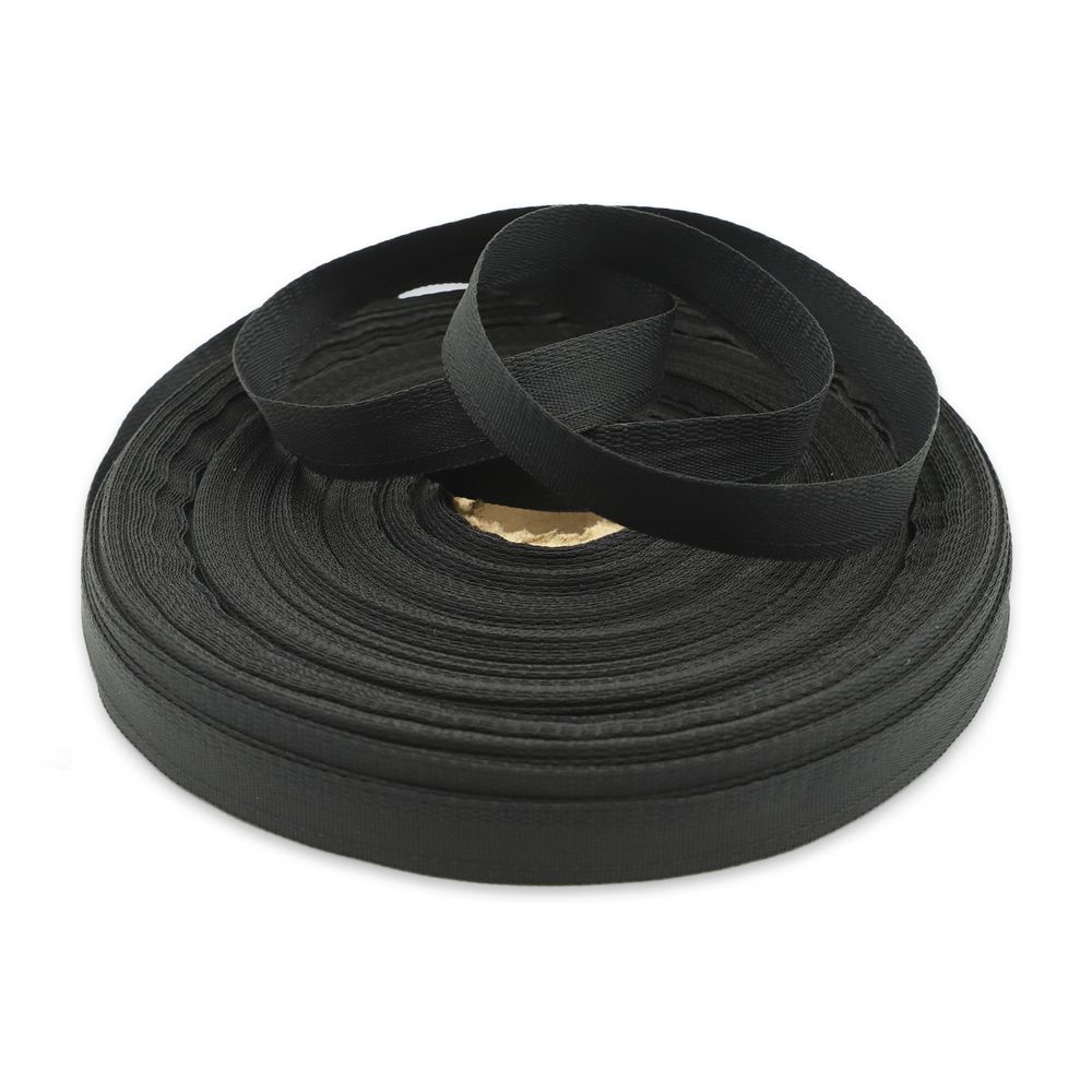 Лента (тесьма) брючная 15 мм / 50 метров, С3281 (черный)