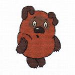 Набор для вышивания нитками Klart, Союзмультфильм. Винни Пух, 9.5х11.5 см