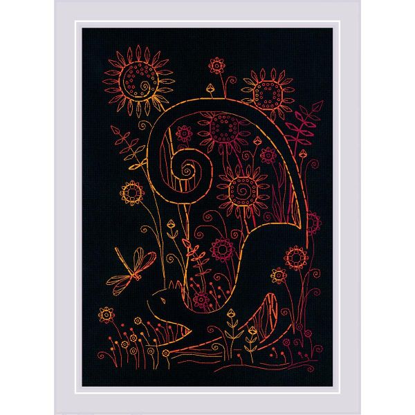 Набор для вышивания нитками Риолис, Кошки. Красное лето 21х30 см