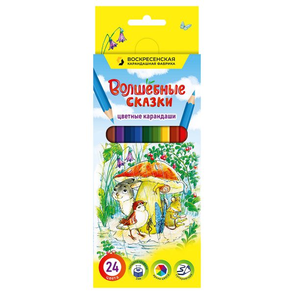 Набор цветных карандашей FP-CP-1024 заточенный 4х24 цв, Набор цветных карандашей FP-CP-1024 заточенный 4х24 цв, ВКФ FP-CP-1024