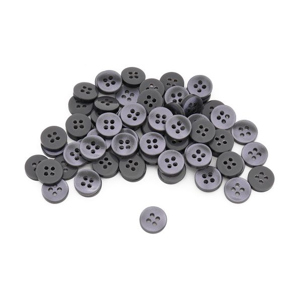 Пуговицы 4 прокола 18L=11 мм, пластик, col.04 серый, 72 шт, CN2842