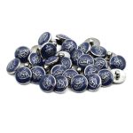 Пуговицы на ножке 28L (18мм), пластик (n.blue (синий/черный никель)), 36 шт, PS39