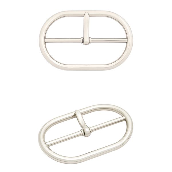 Пряжка овальная 50 мм, металл (Nickel Серебро (никель)), МВ_2301, 6 шт