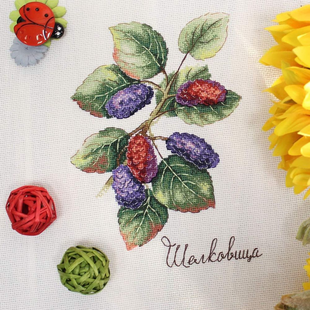 Набор для вышивания МП Студия Дары природы. Шелковица 13х18см, НВ-770