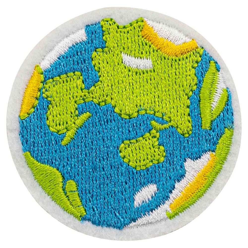 Термоаппликация "Планета Земля", 4.8х4.8см