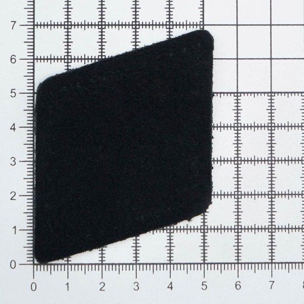 Заплатки пришивные из замши, ромб 6х8,4см с перфорацией, 2 шт, 100% кожа, 20 черный, 59115