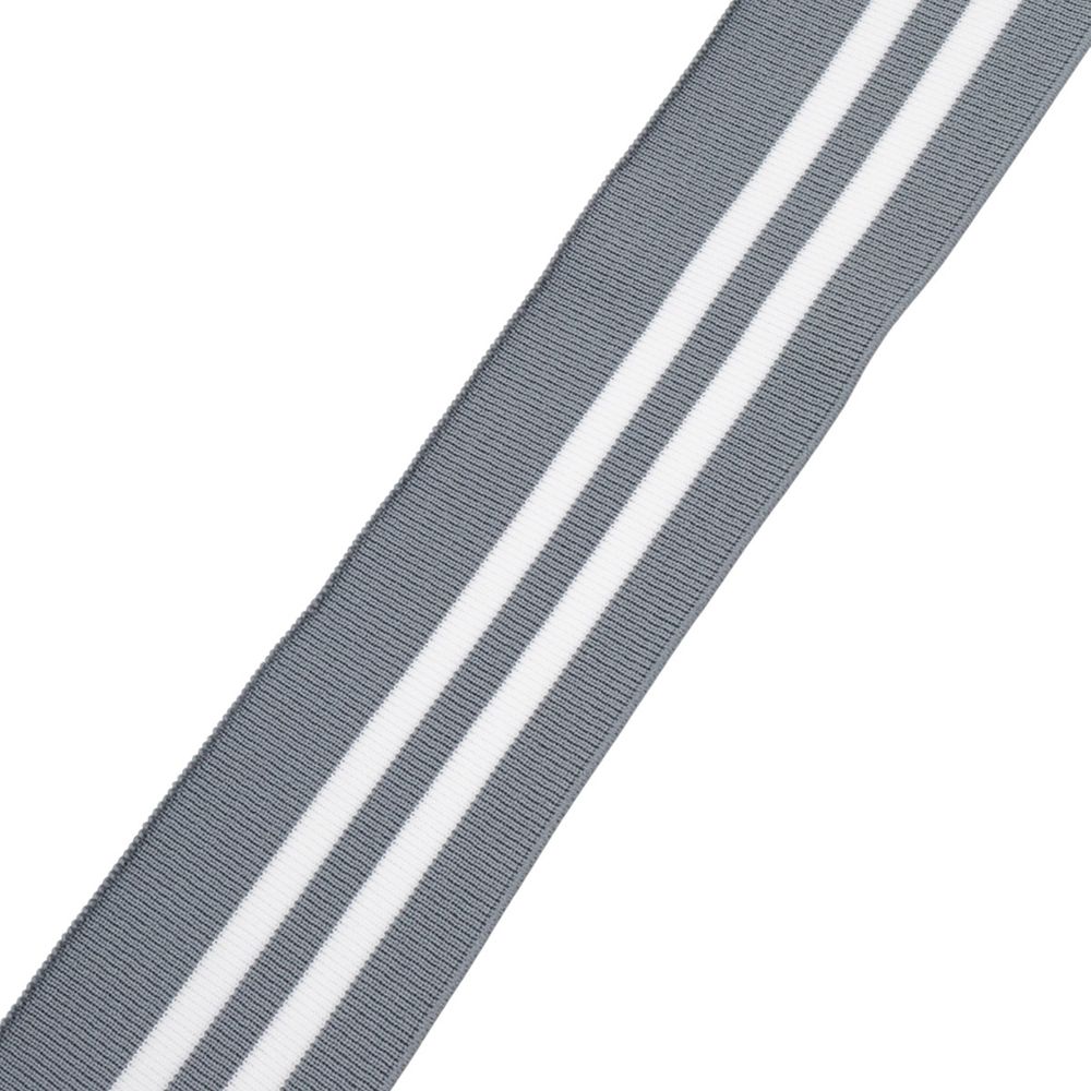 Подвяз (довяз) трикотажный 6.0х120.0 см, серый с белым, CL-053