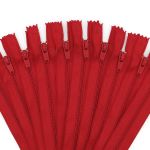 Молния спираль (витая) брючная Arta Т4 (4 мм) 1 зам., н/раз., 20 см, цв. 519 красный, уп.10 шт