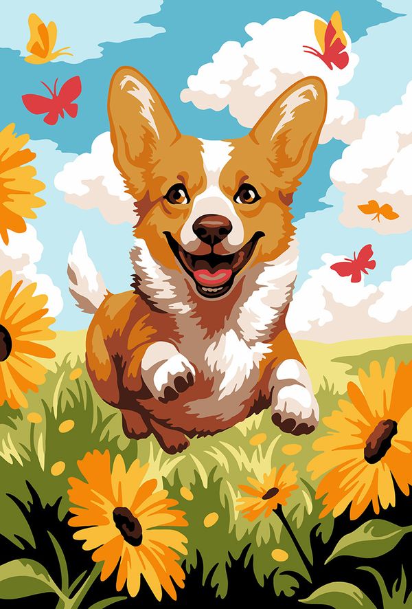 Картина по номерам Фрея PNB/PS-280, Радостный Коржик, 30х20 см