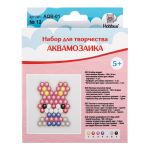 Набор для творчества Аквамозаика №12 Зайчик, 15х15х3.5 см, 1 шт, Hobbius AQB-01