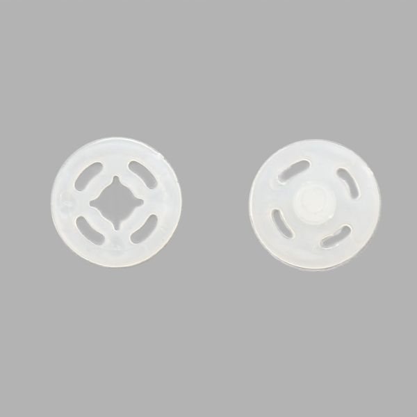 Кнопки одежные 10 мм, нейлон, прозрачные,18 шт, Pony