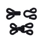 Крючки пришивные в оплетке 10х25 мм, цв.черный, 100 шт