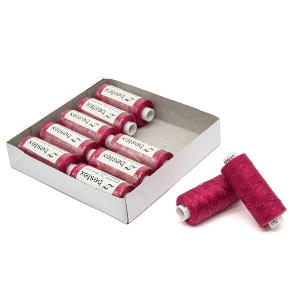 Нитки швейные бытовые Bestex 40/2, 365 м (400 ярд) / 10 кат., 065 мальва