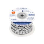 Тесьма отделочная Зигзаг 3 мм, 30 м, серебро, Gamma JZ-3M