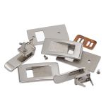 Застежка декоративная металл 24х47 мм, никель, 2 шт